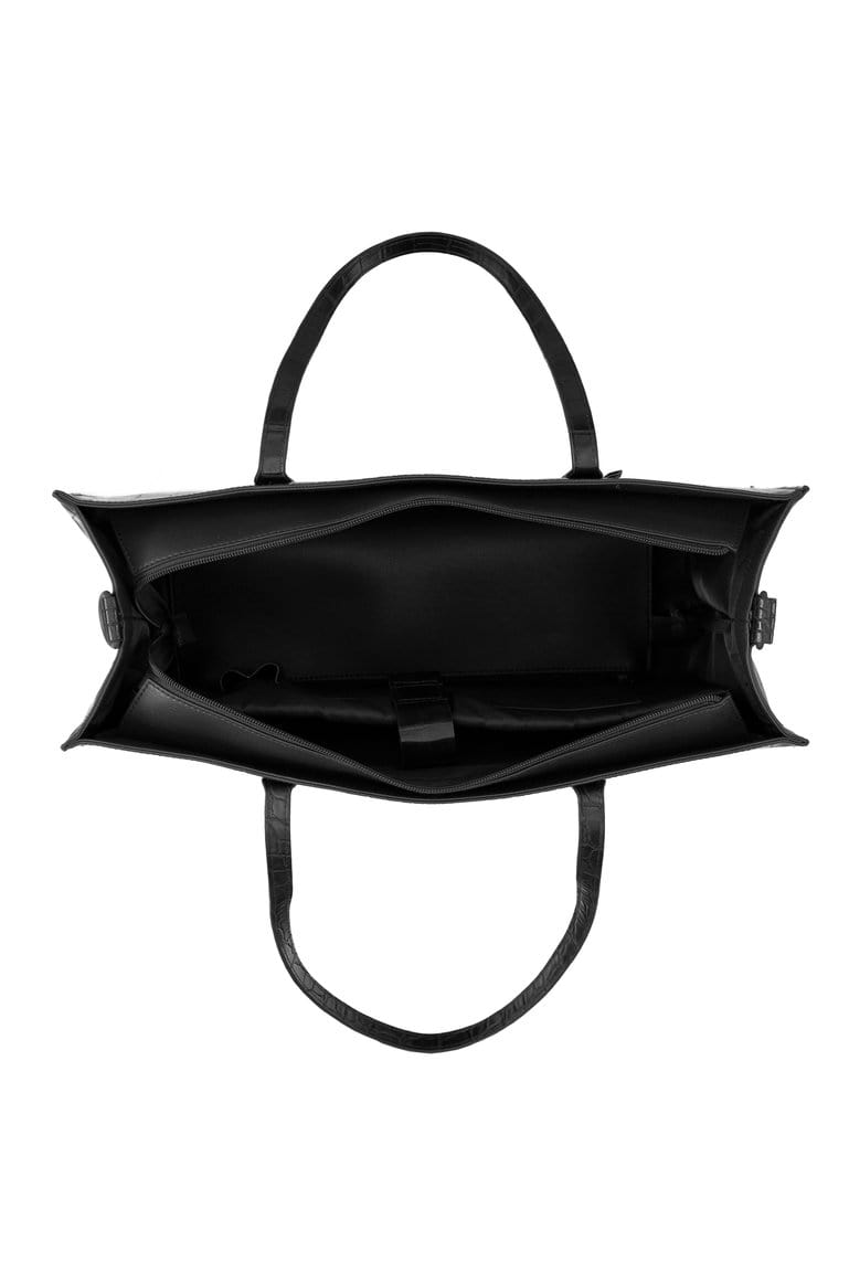 Béis 'The BEISICS Tote' in Black - Large Black Tote Bag with Zipper
