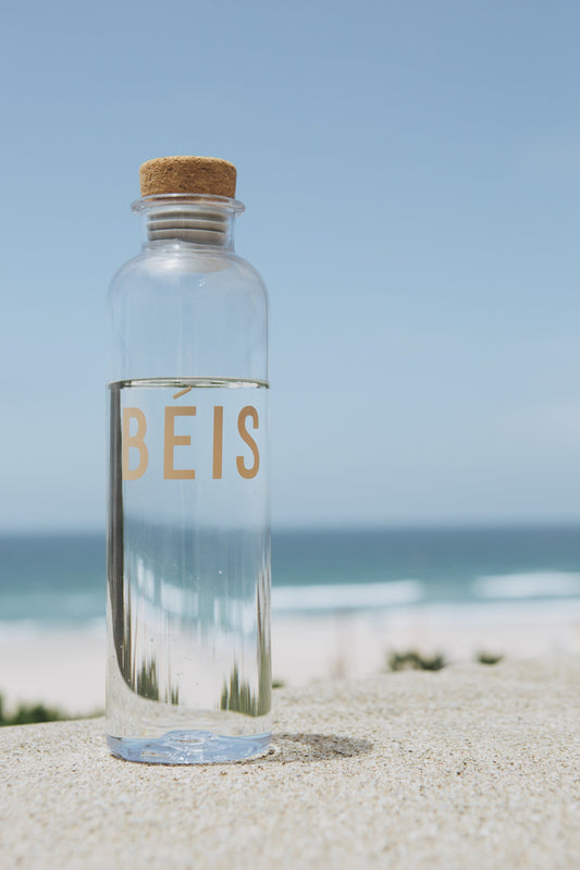Water Bottle Front on Beach