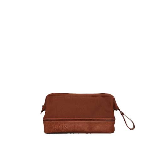 BÉIS 'The Dopp Kit' In Maple - Brown Travel Toiletry Bag & Toiletry Kit