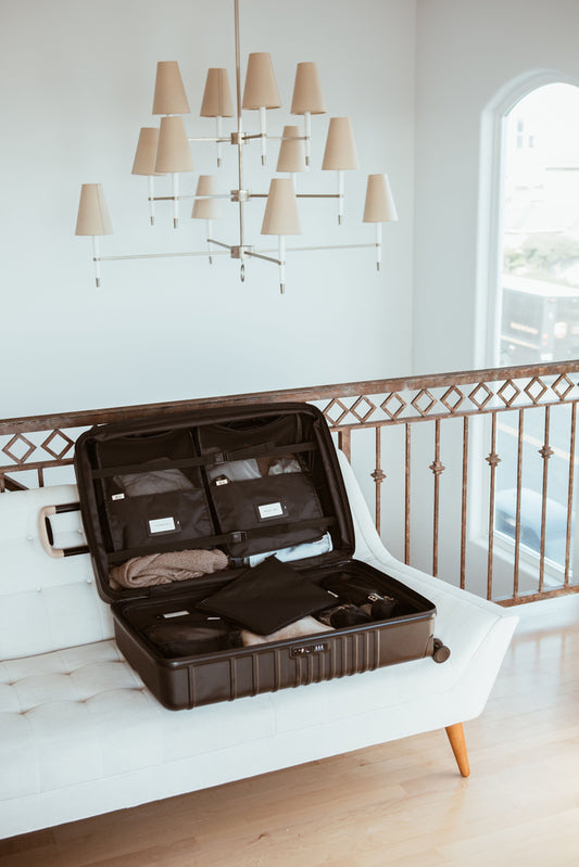 Lifestyle Image of Packing Cubes in a suitcase